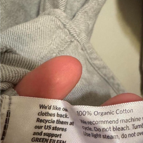 Eileen Fisher Casual Grey Organic cotton Button Down Shirt - Picture 5 of 7